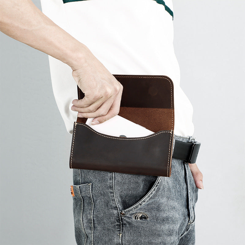 genuine leather waist belt bag