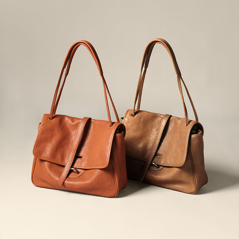 Women Real Leather Retro Shoulder Bag
