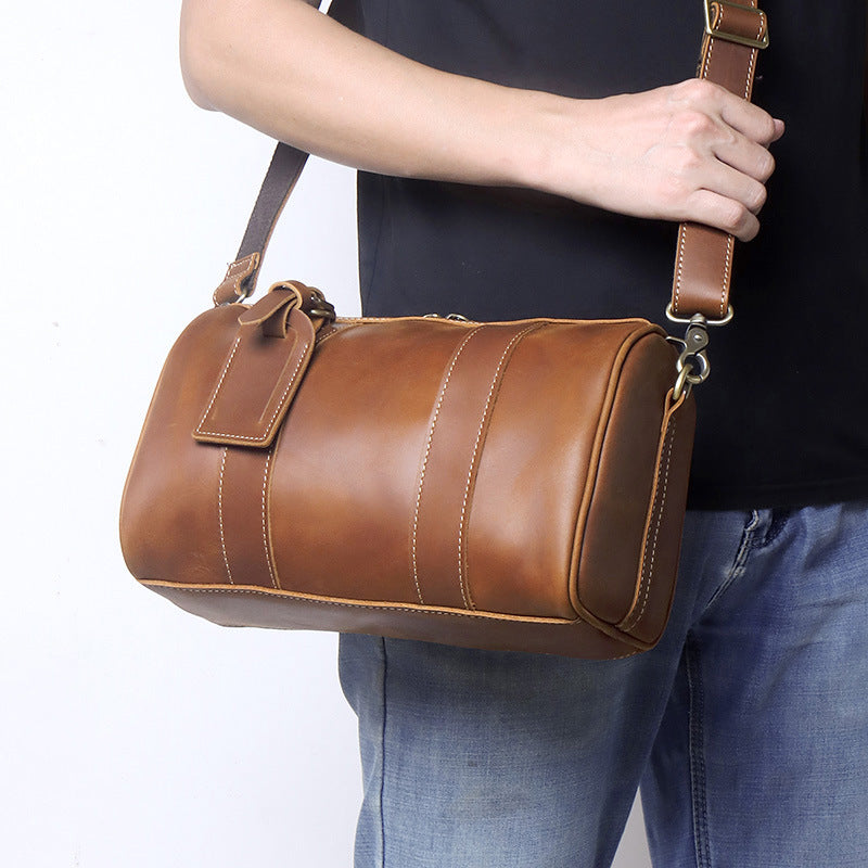 Leather Shoulder Duffel Bag Crossbody Satchel