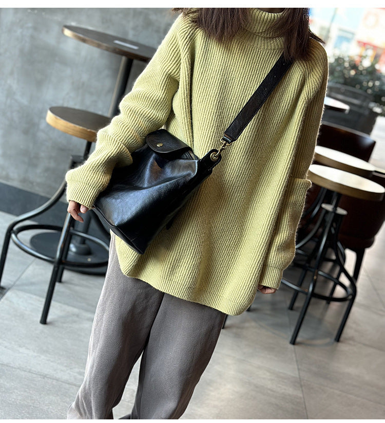 Women Leather Messenger Crossbody Purse