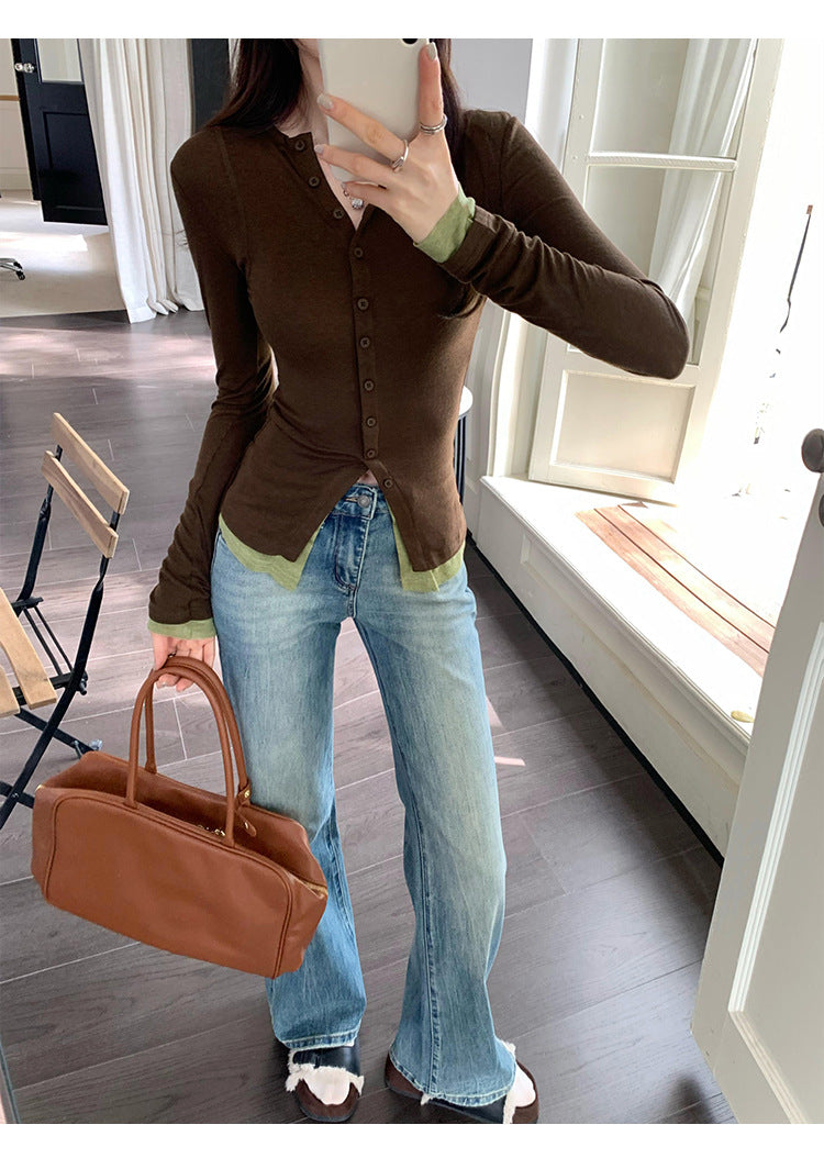 Long Sleeves Slim Fit Women Summer Top