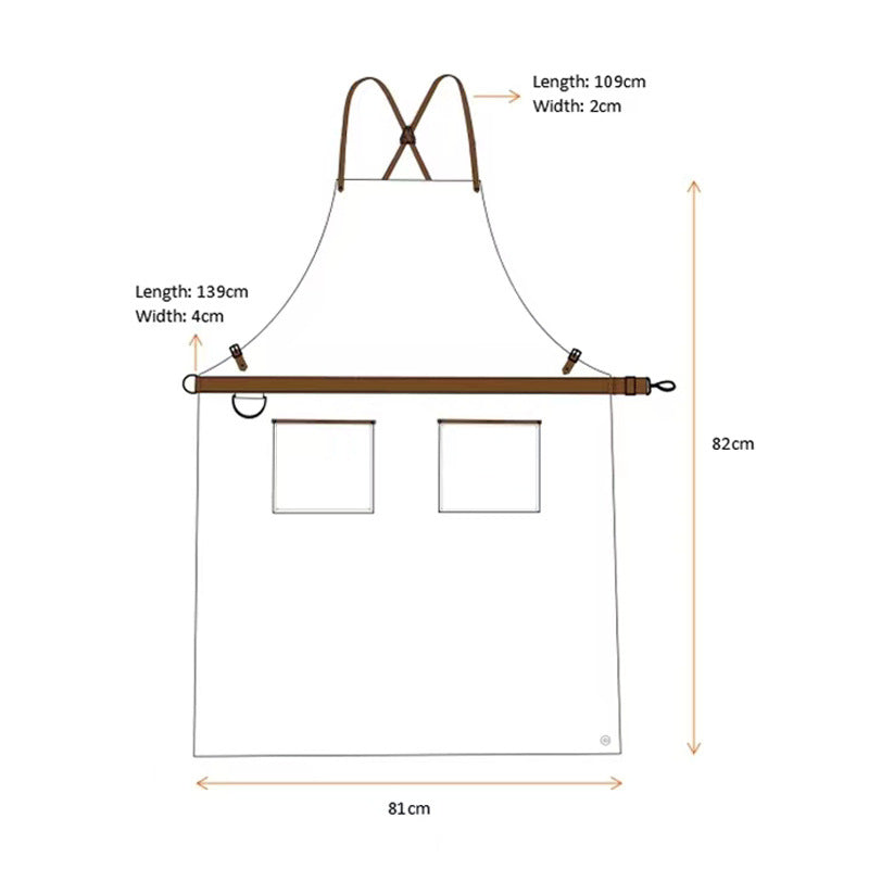 Genuine Leather Chef Apron Waterproof