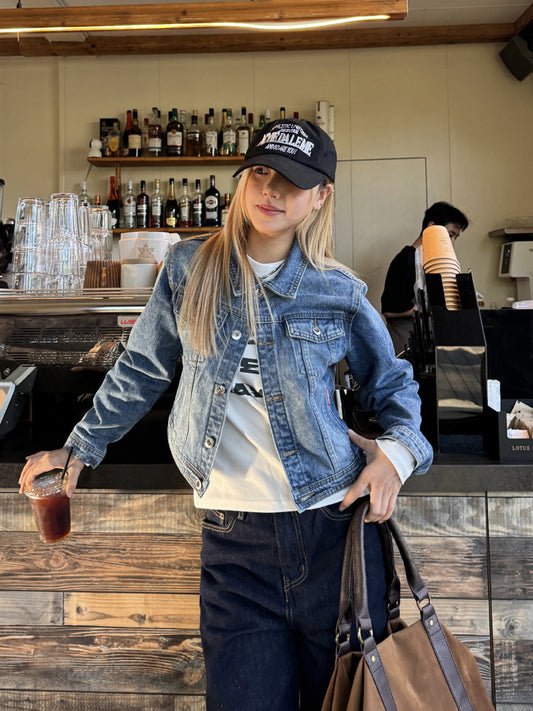 denim vest women long sleeves