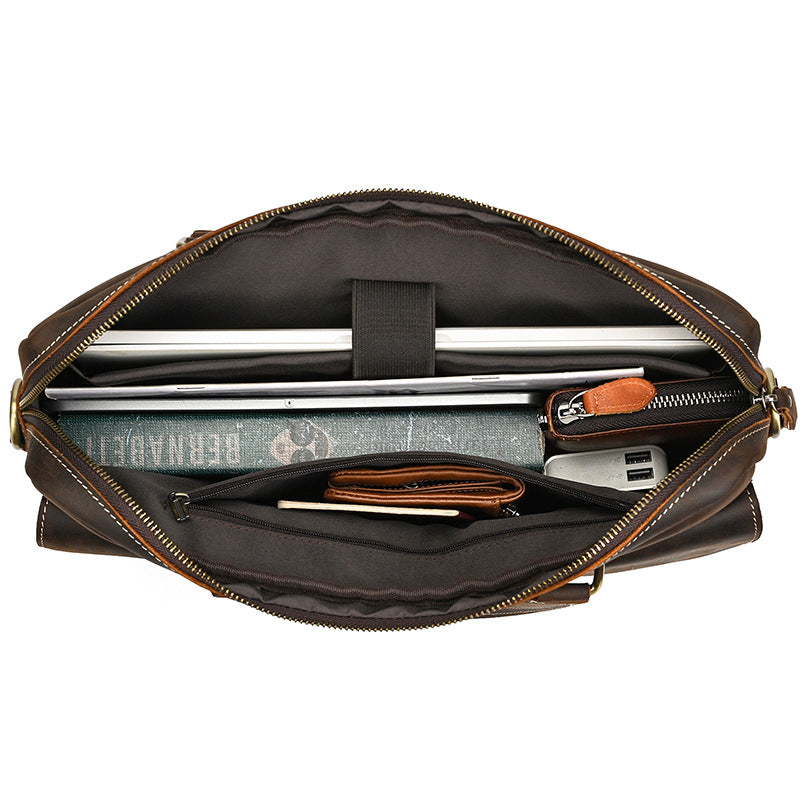 Genuine Leather Office Messenger Bag for Men