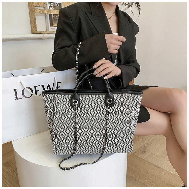 Boho Canvas Bucket Bag for Women