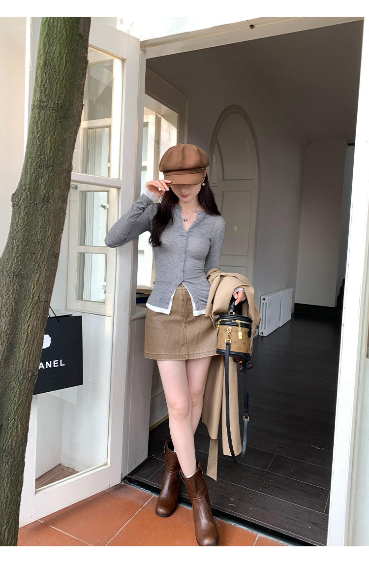 Long Sleeves Slim Fit Women Summer Top