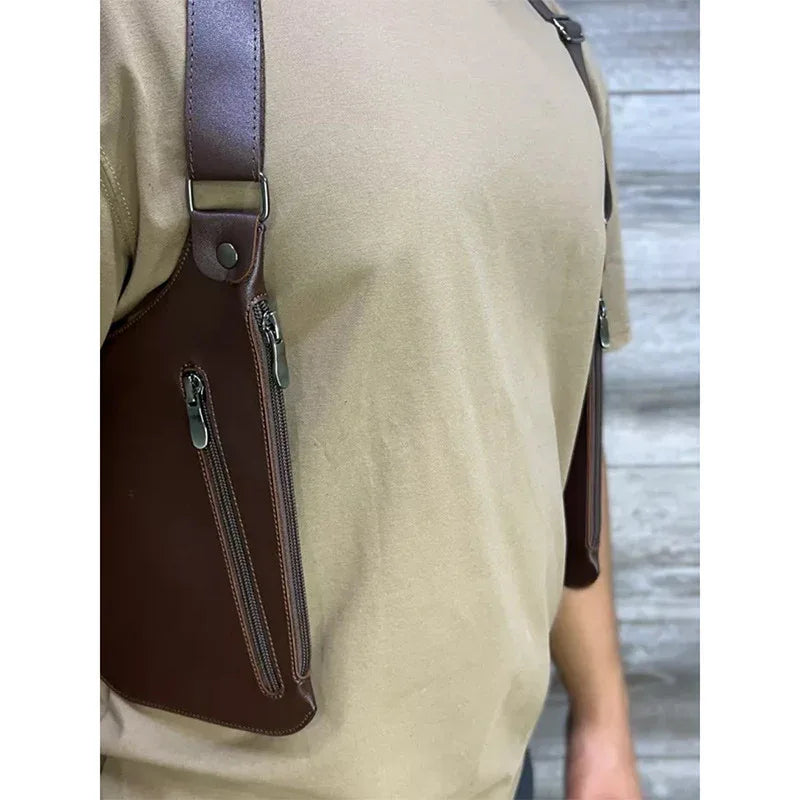 Faux Leather Anti Theft Shoulder Holster Bag Cosplay