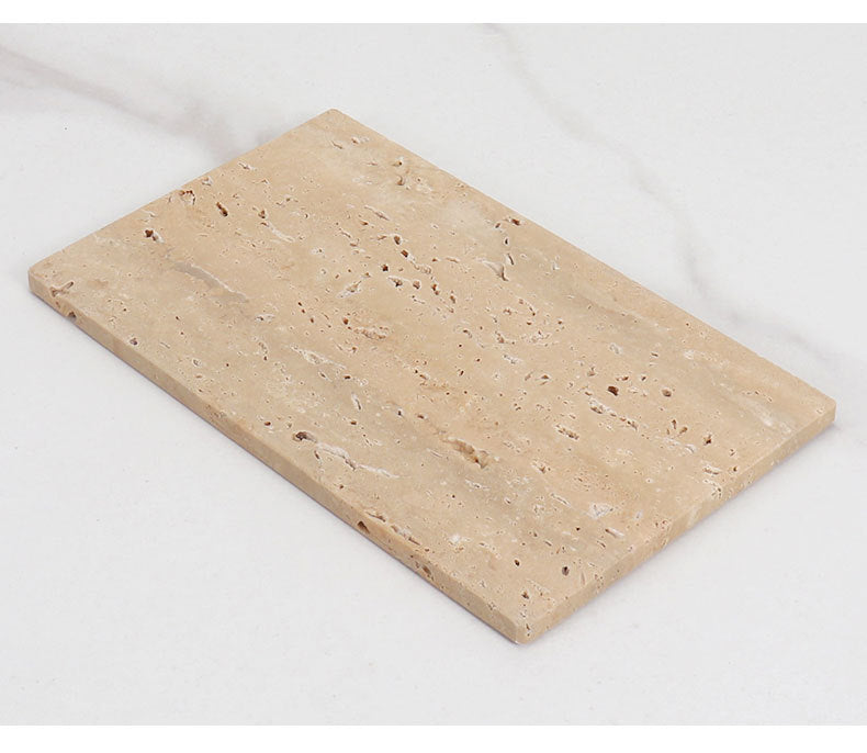 Nordic Light Luxury Natural Marble Tray for Bathroom, Vanity, and Table Décor
