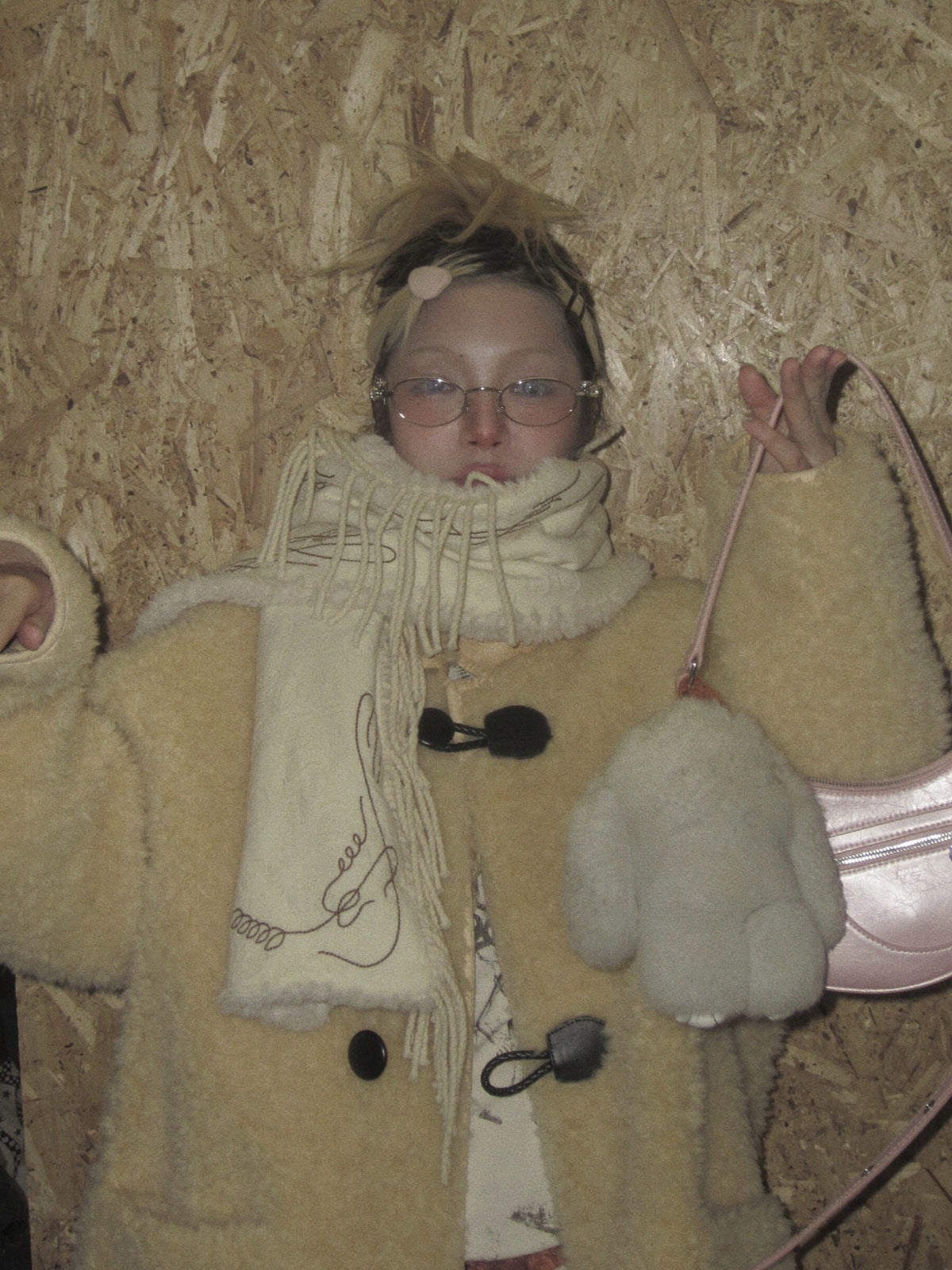 Women’s Full Wool Fur Coat Corn Yellow Shearling Winter Jacket