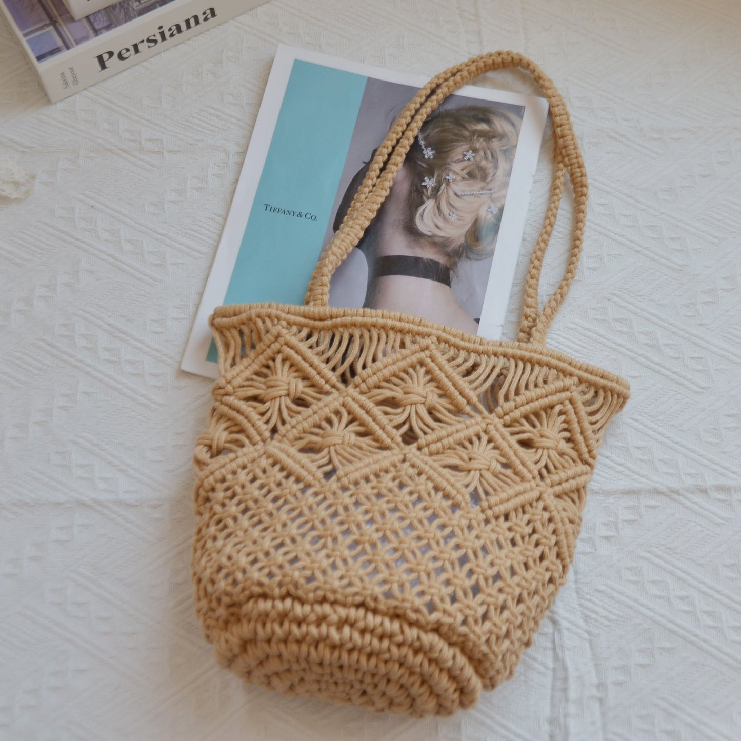 Straw Shoulder Purse for Women Woven Crochet