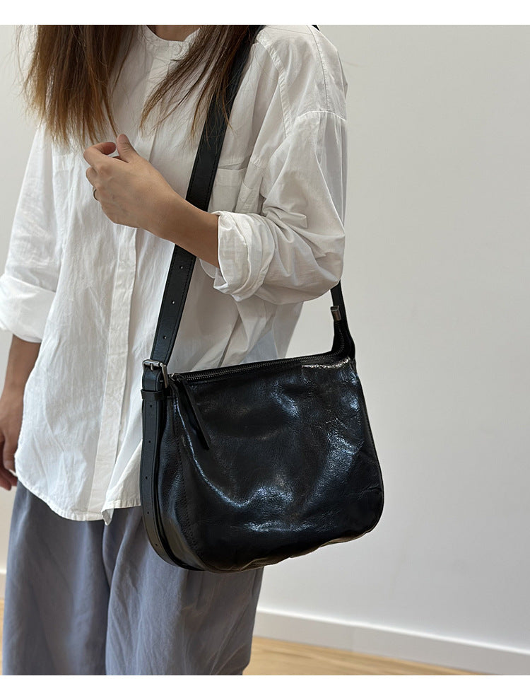 Women Genuine Leather Office Messenger Bag