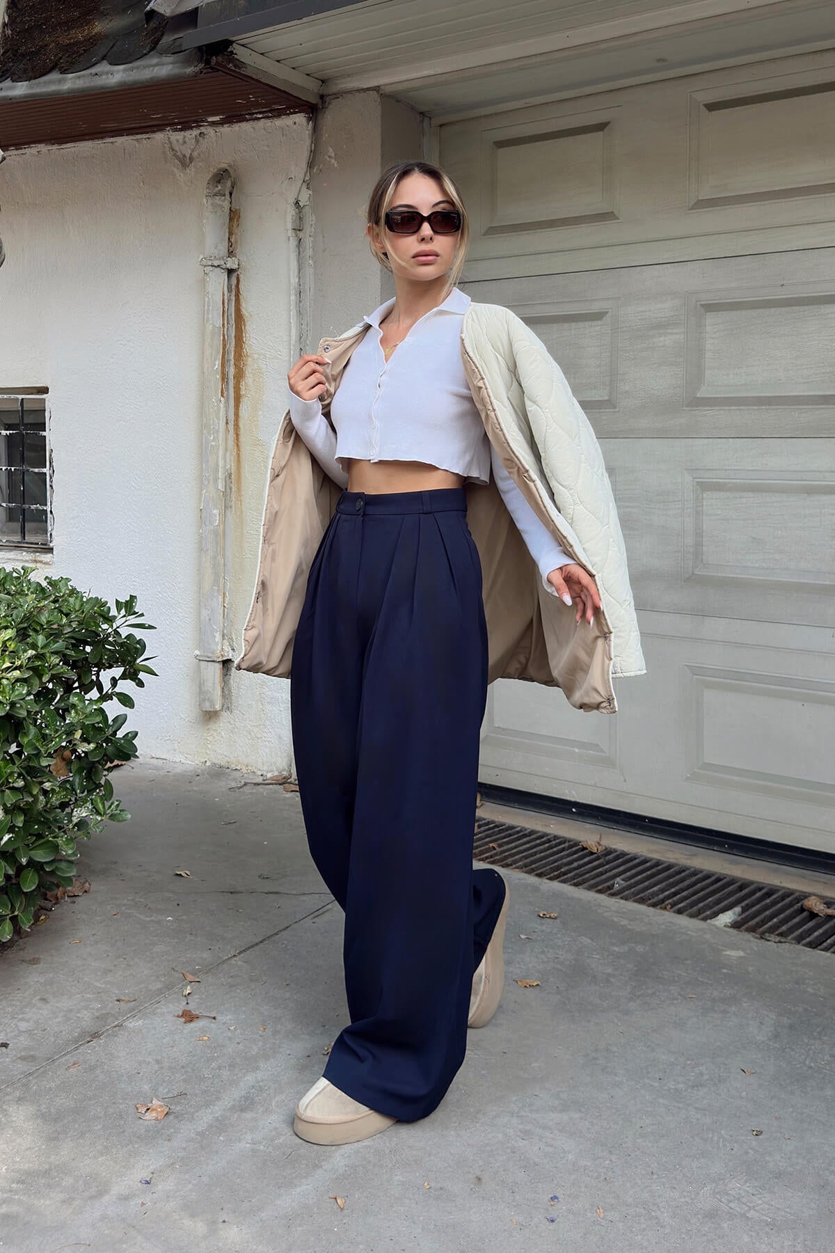 wide leg bell bottom dress pants women's