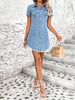 Petite Women's Short Sleeve Denim Dress