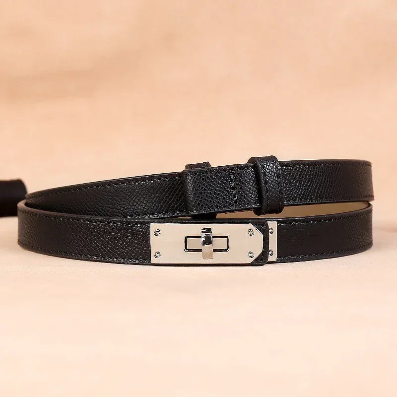 women leather belts with silver bucket 6