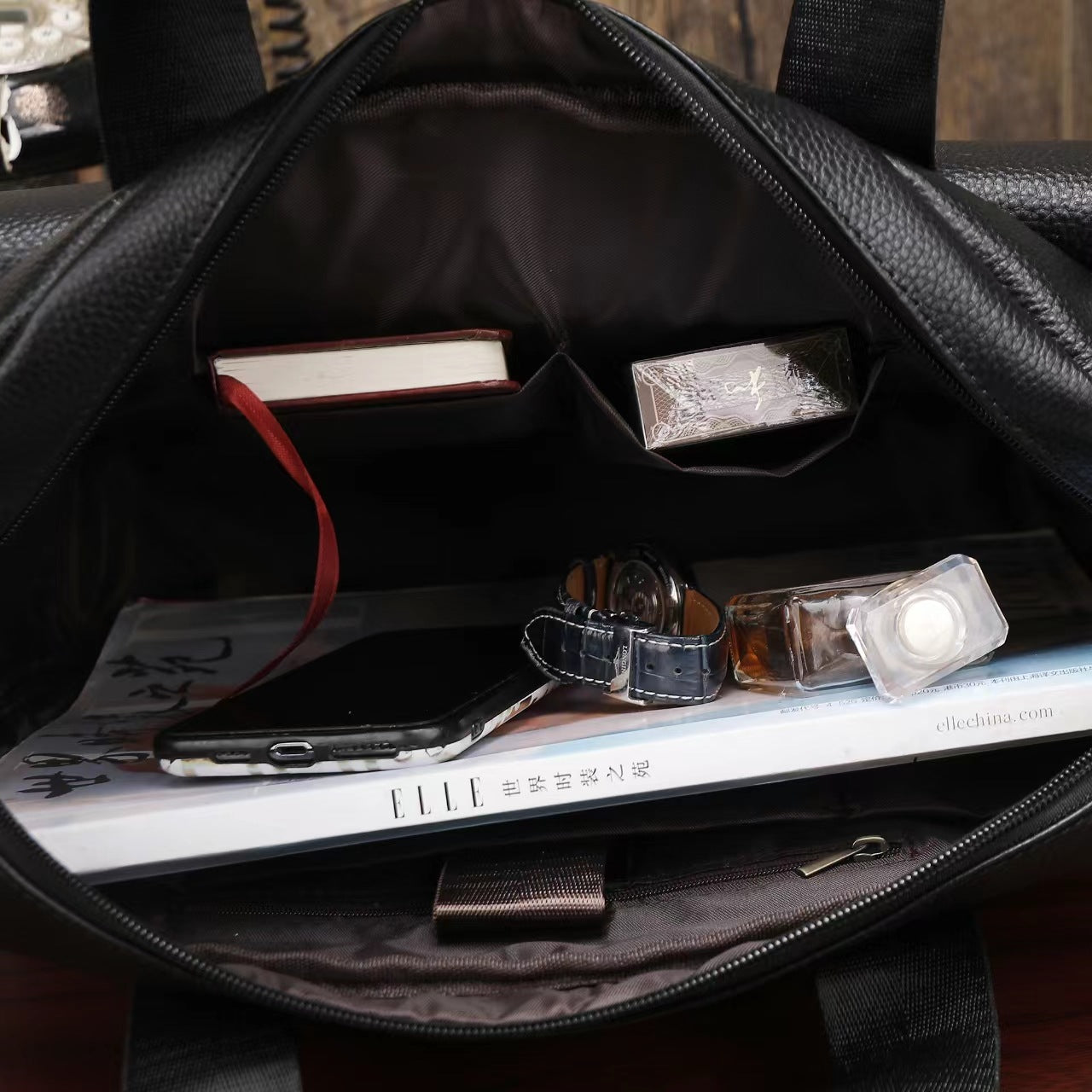 Genuine Leather Office Briefcase Bag
