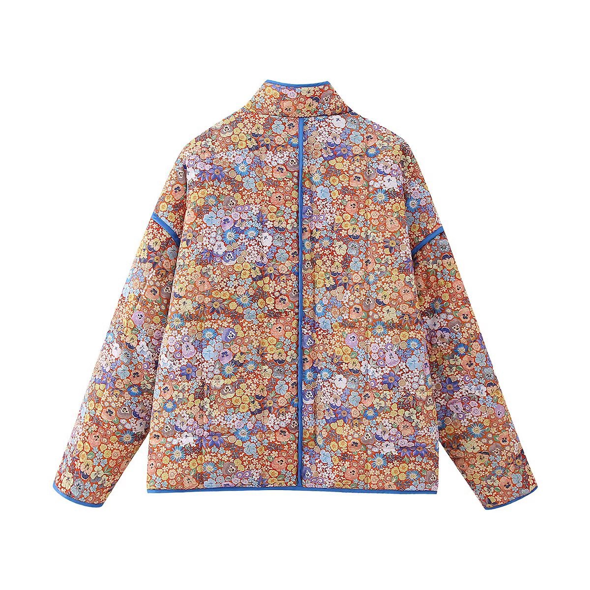 Women’s Floral Quilted Cotton Coat Lightweight Padded Jacket