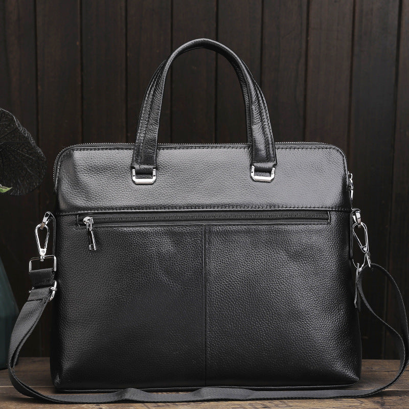 Genuine Leather Men's Office Briefcase Bag