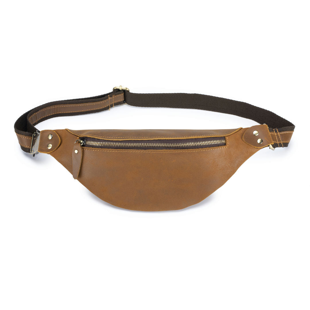 Genuine Leather Waist Bag Crossbody Belt Pack