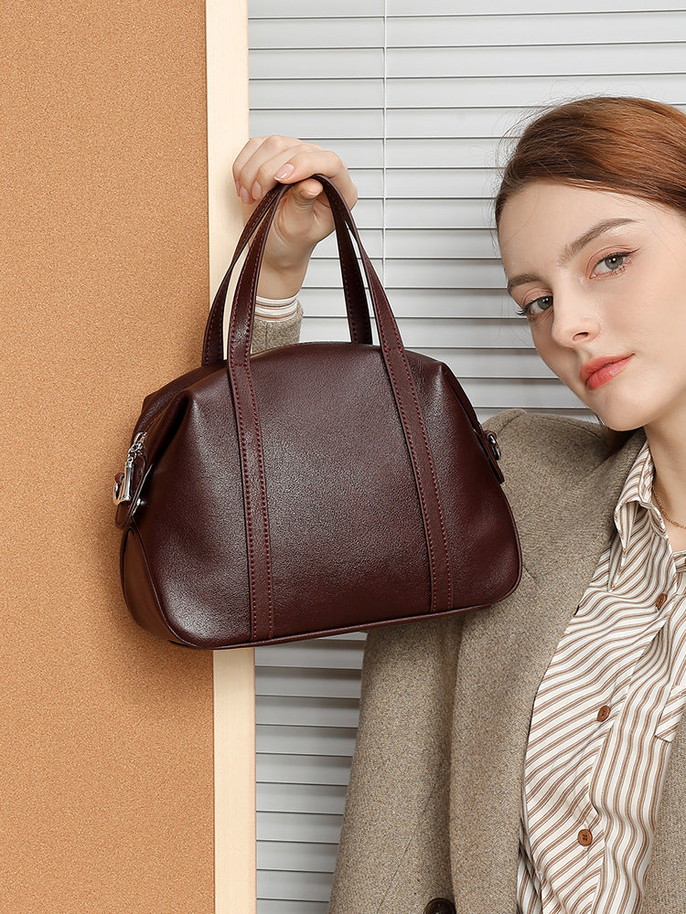 Genuine Leather Shoulder Bag Women's Crossbody Tote Handbag