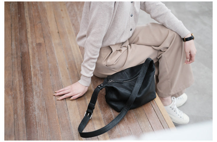 real leather handbag crossbody bag