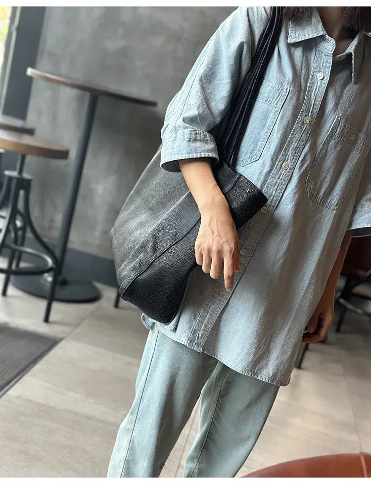 Women’s Large Genuine Leather Tote Bag Office