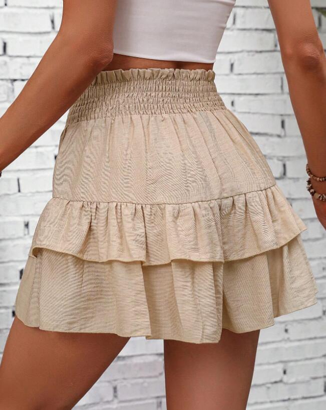 Women's Paperbag Waist Ruffle Shorts