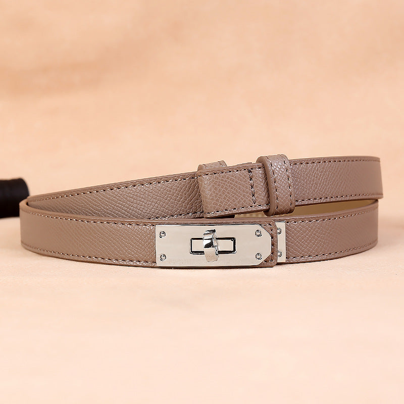 women leather belts with silver bucket