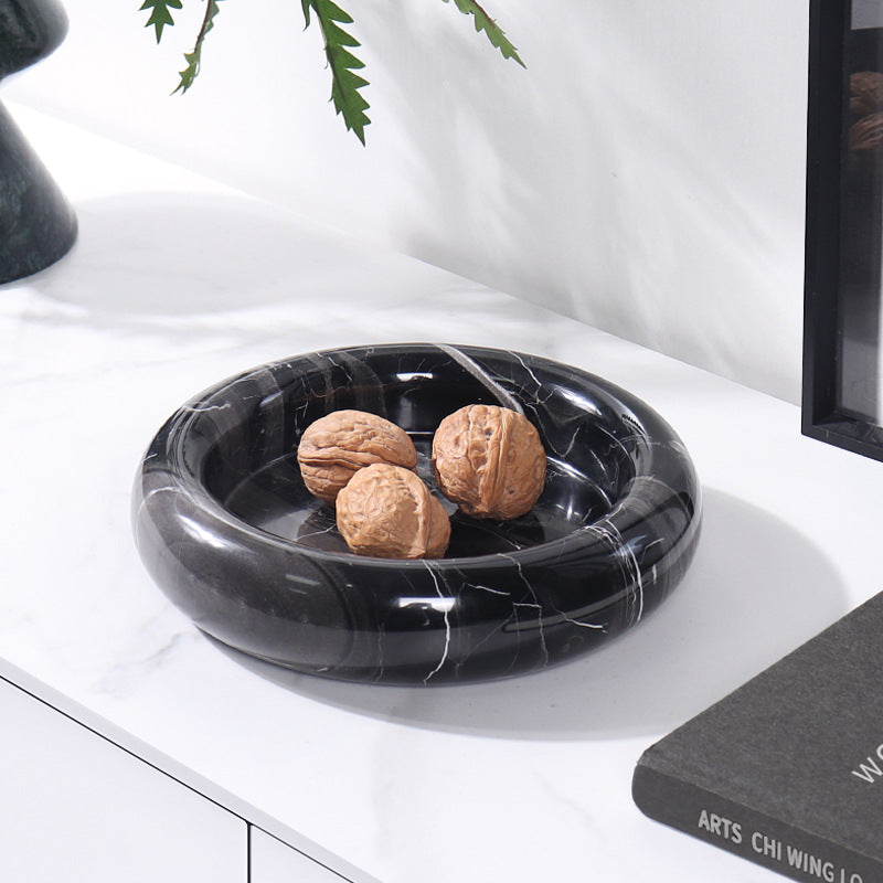 European Marble Round Tray Fruit Plate