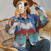 Hard Washed Oversized Cropped Denim Jacket for Women