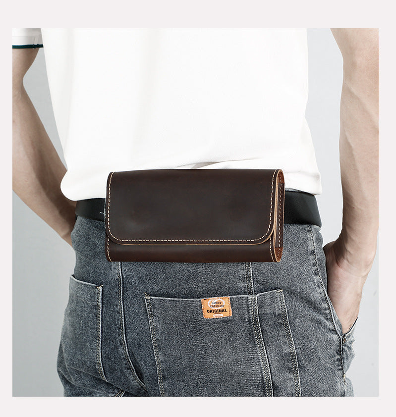 genuine leather waist belt bag