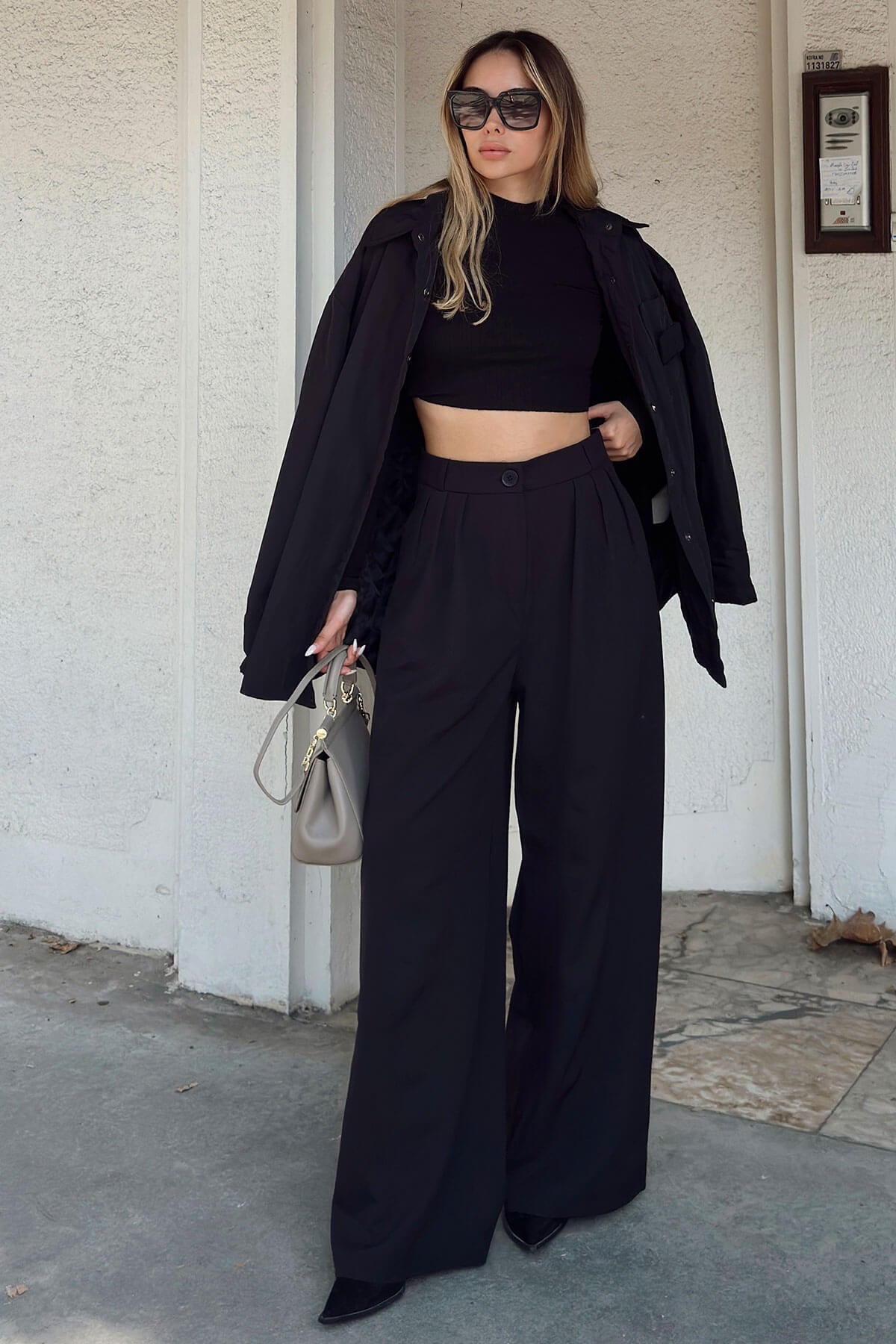 wide leg bell bottom dress pants women's