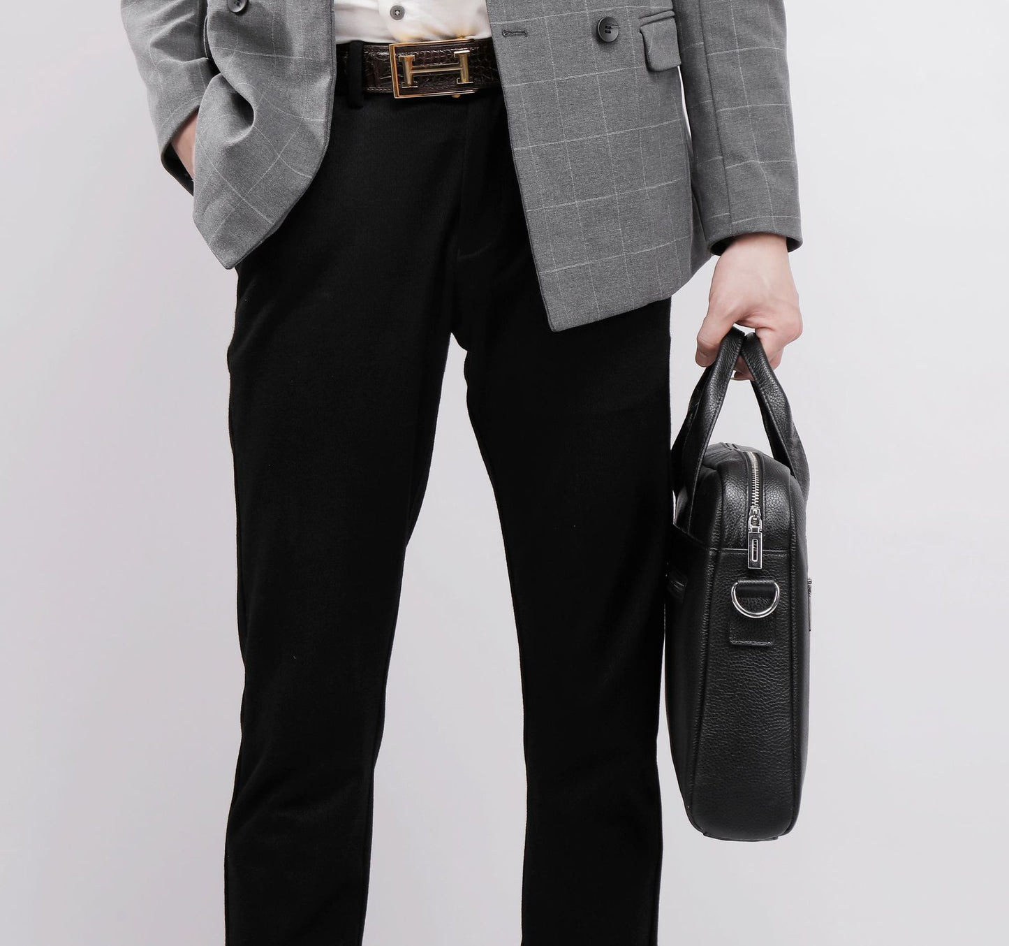 Genuine Leather Men's Office Laptop Bag