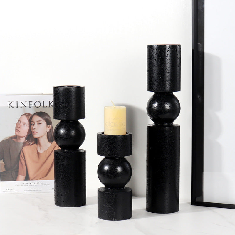 Natural Marble Candlestick Holder Stand