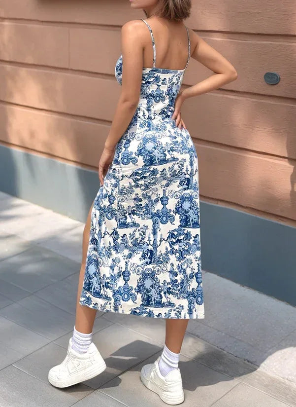 spaghetti strap mini summer dress