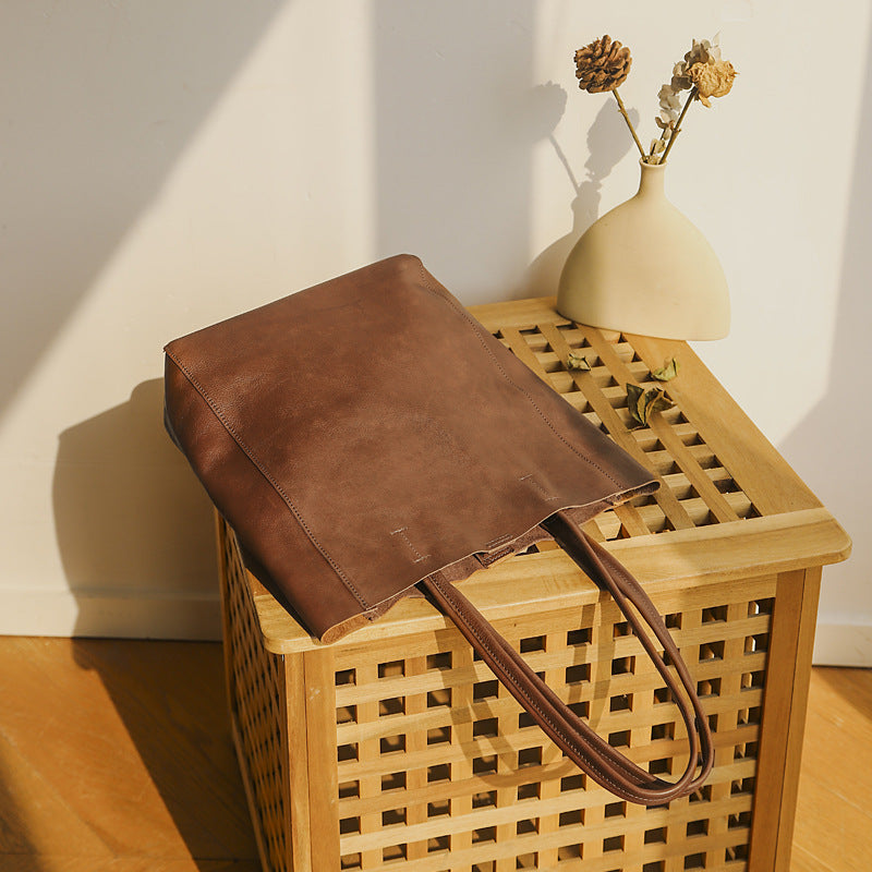 Women’s Leather Shoulder Tote Bag Commuter Purse