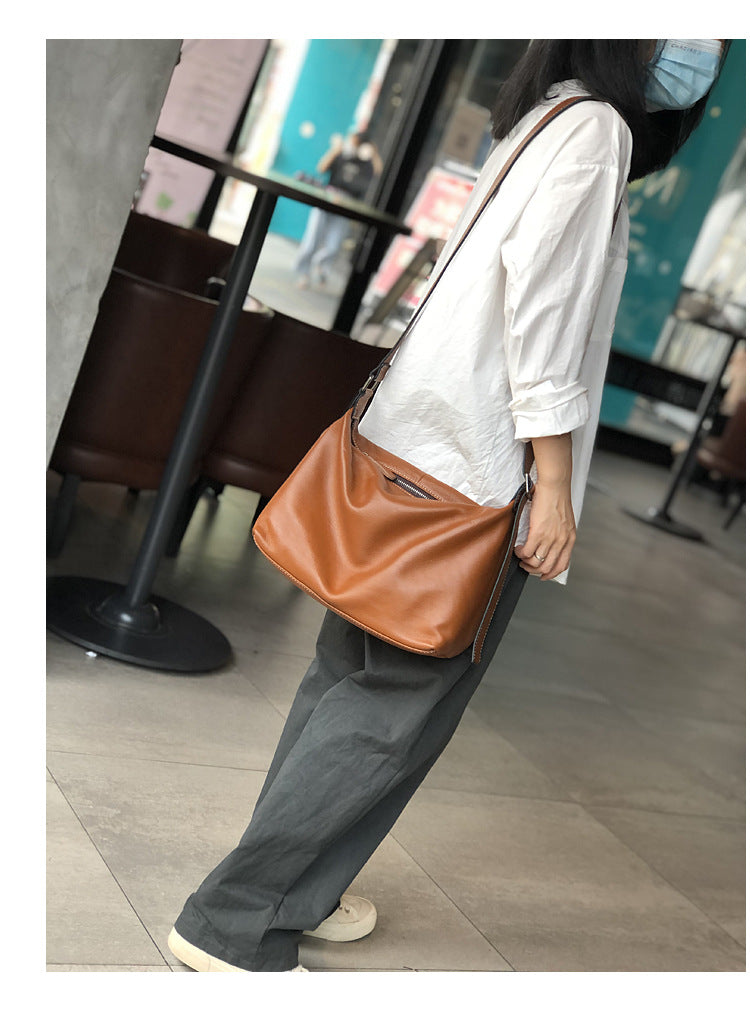 Women Leather Messenger Bag Office Crossbody Purse
