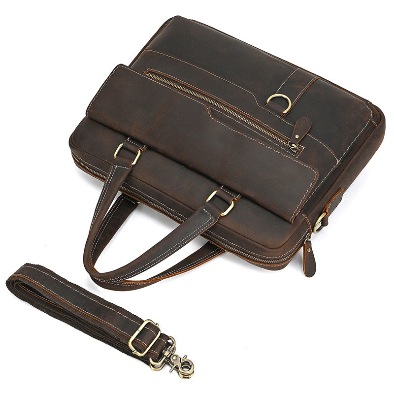 Genuine Leather Office Messenger Bag for Men