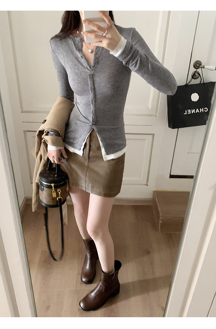 Long Sleeves Slim Fit Women Summer Top