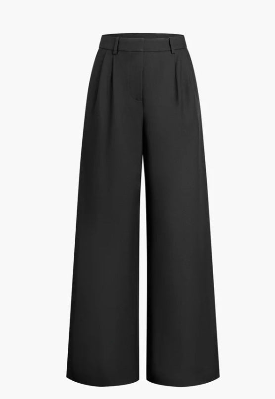 Women's Wide Leg Suit Work Causal Pants