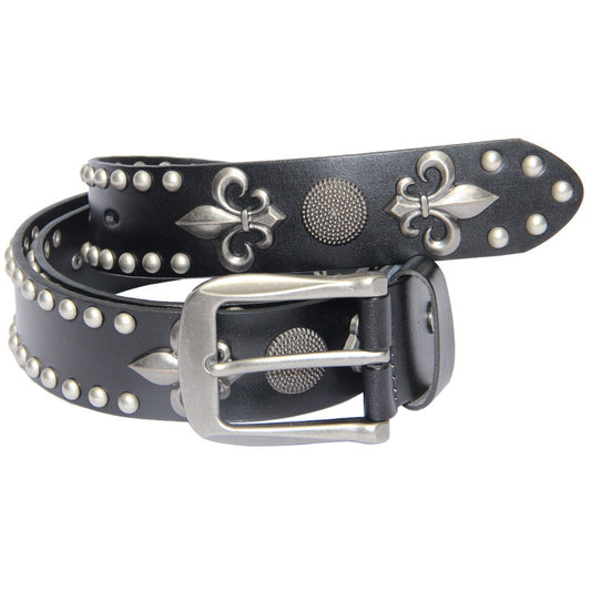 Studded Punk Leather Belt With Rivets
