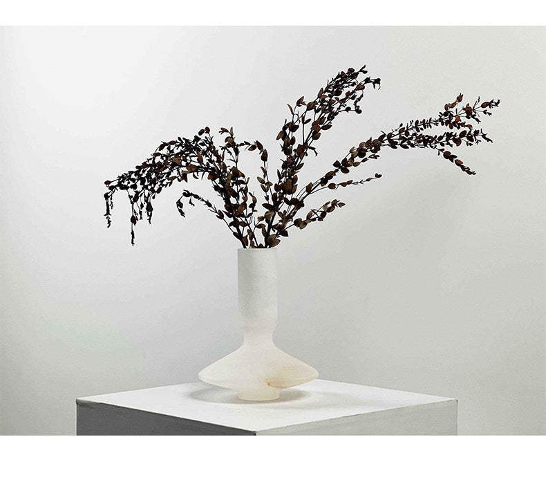 Spanish Real Marble Flower Vase Ornaments Decorative for Living Room & Hotel