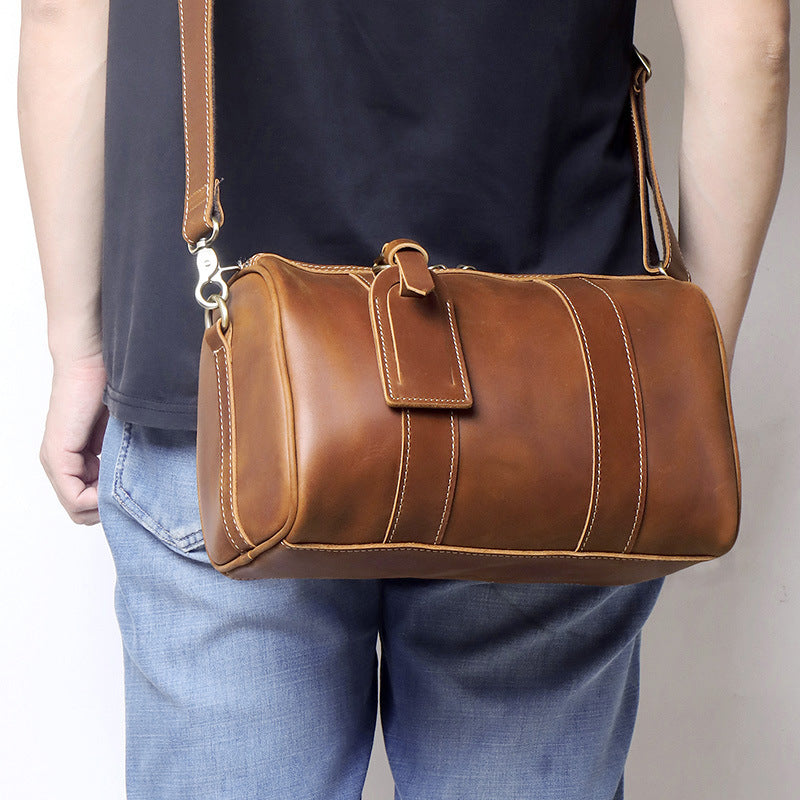 Leather Shoulder Duffel Bag Crossbody Satchel
