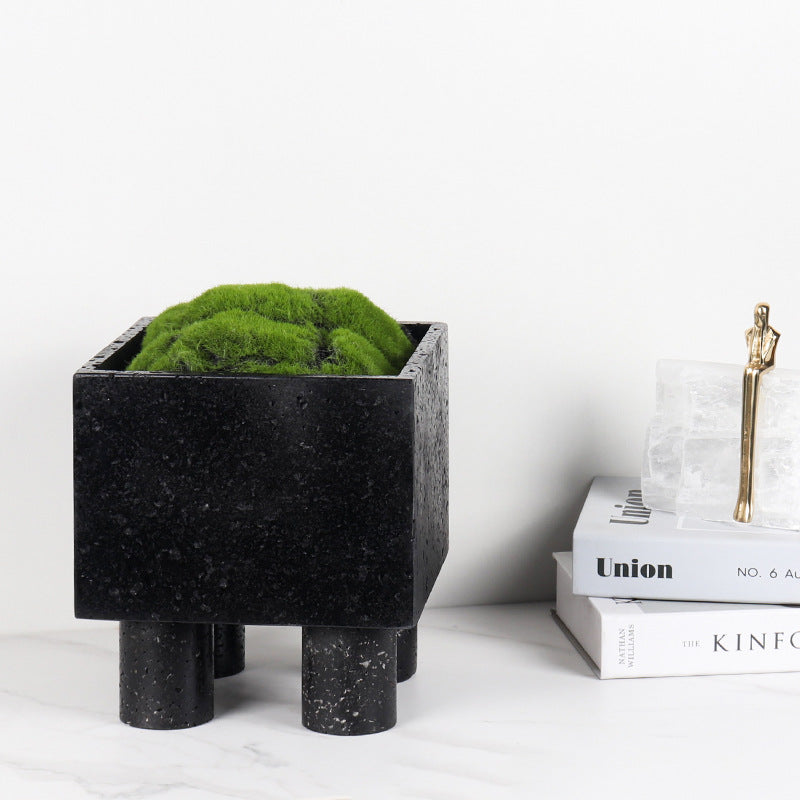 Luxury Natural Marble Flower Pot with Legs