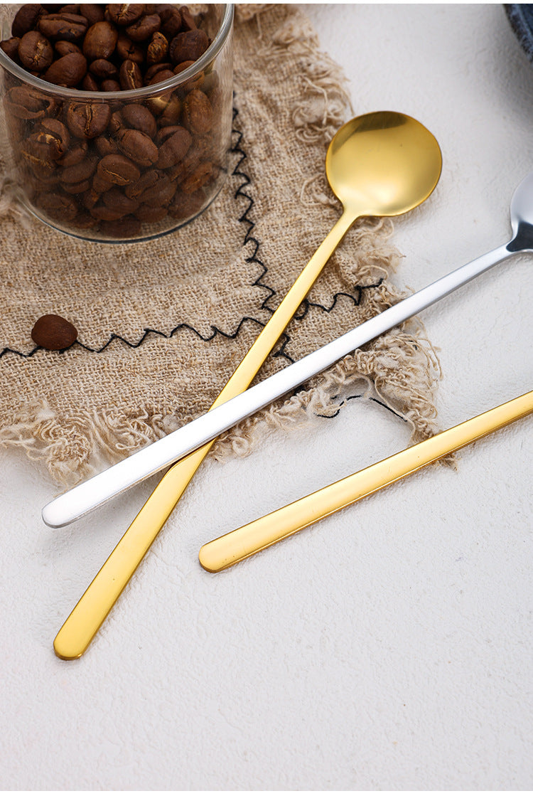 Stainless Steel Round Spoon Coffee Stirring