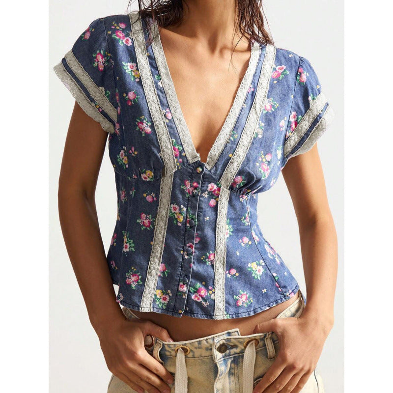 Short Sleeve Lace top