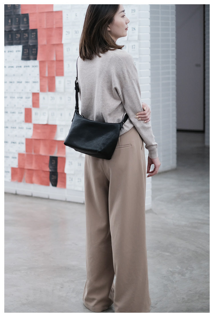 real leather handbag crossbody bag