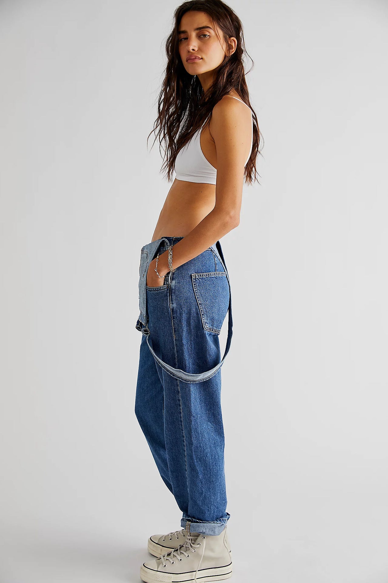 denim overalls for women