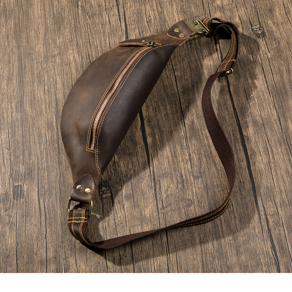 Genuine Leather Waist Bag Crossbody Belt Pack