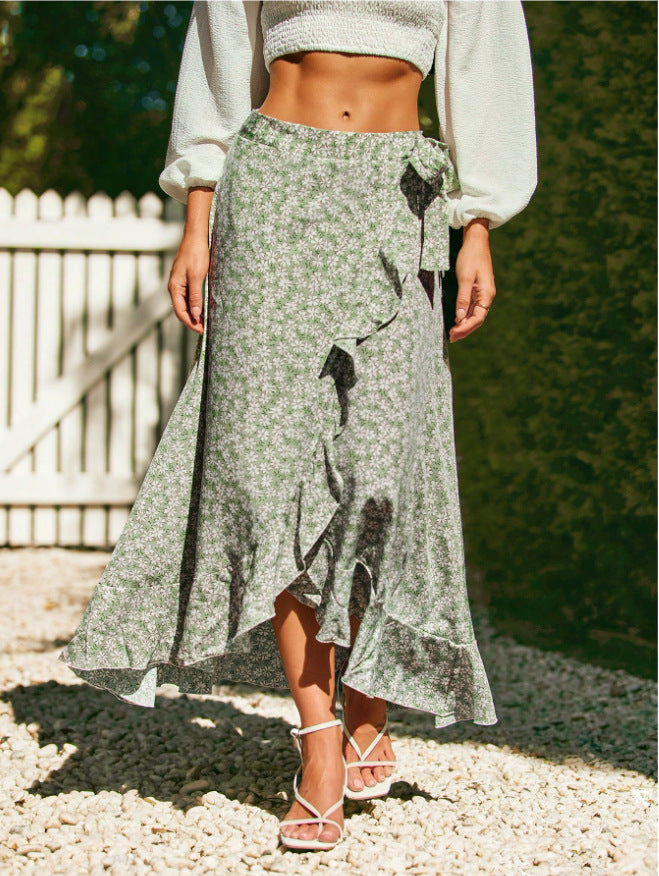 side wrap maxi skirt summer beach outfit