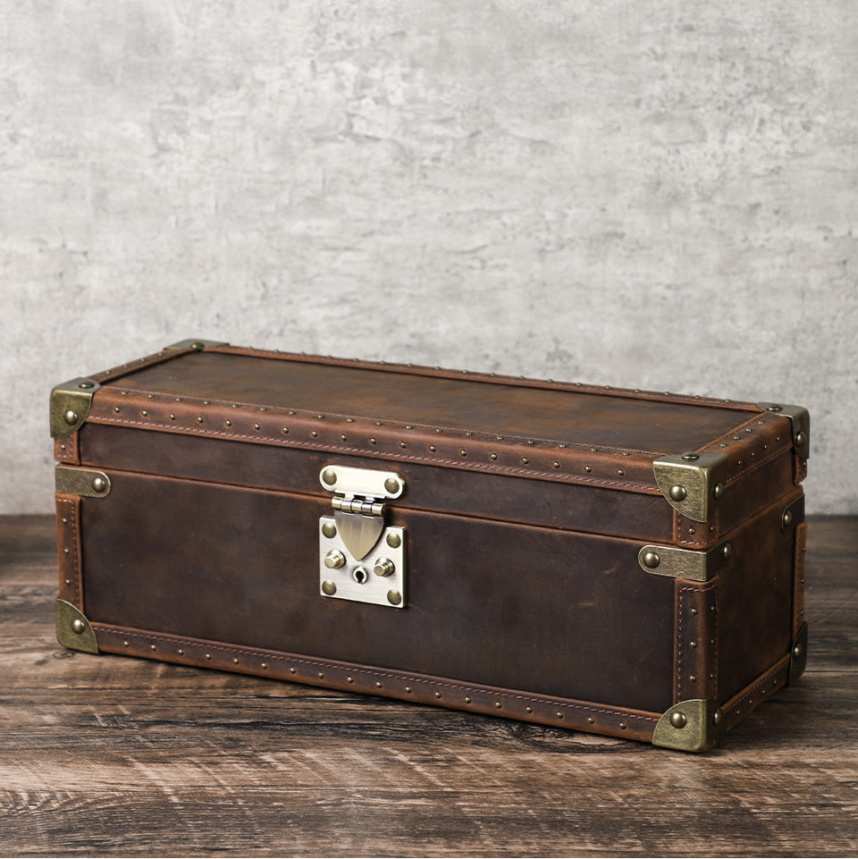 Luxury Leather 4 Watch Box for Men Display Organizer